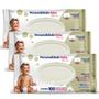 Imagem de Kit 300 toalhas umedecidas personalidade baby total care 20 cm x 15 cm