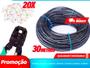 Imagem de Kit 30m Cabo Rede Preto + 20 Plug Rj45 + 1 Alicate Crimpar Seguro