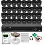 Imagem de Kit 32 Cameras de Segurança Intelbras vhd 3220 C/ Audio Microfone Full Hd Dvr Mhdx 32ch + hd 3TB