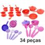 Imagem de Kit 34 Pecas Panelinhas de Brinquedo Mini Peças Infantil Brinquedos de Menina