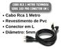 Imagem de Kit 35 Cabos RCA 1 Metro Technoise Série 100 Pro Conector em L - Preto