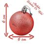 Imagem de Kit 36 Bolas Enfeite Natalino Árvore Natal 60mm Vermelho