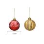 Imagem de Kit 36 Bolas Natal Dourado Vermelho 3 e 6 cm Para Árvore Enfeite Natalino Decoração Premium