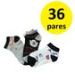 Imagem de Kit 36 Pares Meias de 4-6 anos Infantil Sortido Masculino