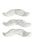 Imagem de Kit 3un Bigode falso Branco de Pelucia curvado nas pontas