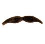 Imagem de Kit 3un Bigode falso Marrom (castanho) de Pelúcia Fantasia