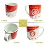Imagem de Kit 3Un Caneca Xícara Porcelana Reforçada 300Ml Vermelha