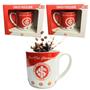 Imagem de Kit 3Un Caneca Xícara Porcelana Reforçada 300Ml Vermelha