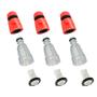 Imagem de Kit 3un Conector com Filtro e Engate Rapido Vermelho Compatível com Lavadora Black&Decker PW1700