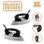Imagem de Kit 3un Ferro de Passar a Seco Black+Decker VFA1110TM2 Preto 127V 1100W