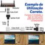 Imagem de Kit 3x Adaptador Duplicador Cabo De Rede RJ45 Ethernet Splitter Divisor Y Conector Blindado
