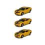Imagem de Kit 3x Brinquedo Camaro Colecionável Amarelo - AP TOYS
