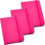 Imagem de Kit 3X Caderneta De Anotações 9X14Cm 80 Fls Sem Pauta Rosa