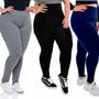 KIT 3x Calças Leggings, Feminina, Suplex, Academia Fitness Treino Compressão Esportiva, Yoga, Casual - Dandi Modas Ltda Imagem de KIT 3x Calças Leggings, Feminina, Suplex, Academia Fitness Treino Compressão Esportiva, Yoga, Casual