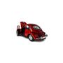 Imagem de Kit 3x Carrinho de Coleção Fusca Vermelho - AP TOYS