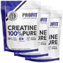 Imagem de Kit 3x Creatina Pura Creatine 100% Pure 250g - Profit