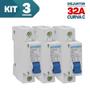 Imagem de Kit 3x - Disjuntor Elétrico Din 1 Polo 20a 25a 32a Tr3ka