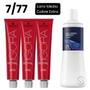 Imagem de Kit 3x igora 7/77 e 1x wella ox 9% 20 vol. 1l (4 itens)