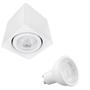 Imagem de Kit 3x Spot Sobrepor 2390 Direcionável Quadrado 7x7cm Gu10 + Lâmpada MR16 Branco