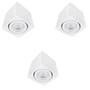 Imagem de Kit 3x Spot Sobrepor 2390 Direcionável Quadrado 7x7cm Gu10 + Lâmpada MR16 Branco