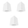 Imagem de Kit 3x Spot Sobrepor 2392 Abs Direcionável Quadrado 9cm X 9cm X 12,5cm E27 + Lâmpada Par20 Branco