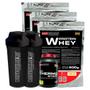 Imagem de Kit 3x Whey Protein 500g + Thermo Starter Powder 120g Limão + 2x Coqueteleira - Bodybuilders