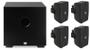 Imagem de Kit 4.1 Caixa JBl Control SA-PRO C-SA5 BLACK + CUBE 8 PRETO