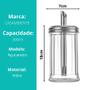 Imagem de Kit 4 Açucareiro De Vidro Com Bico Dosador Aço Inox Açúcar 300ml