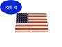 Imagem de Kit 4 Adesivo resinado da bandeira dos estados unidos 9x6 cm