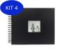 Imagem de Kit 4 Álbum De Fotos Scrapbook Livro De Assinaturas Médio -