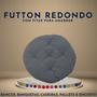 Imagem de Kit 4 Almofada Futton Redondo 40cm Liso Decoração Macia Cheia Cadeira Sala Jantar Sofá Cama Pallet