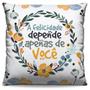 Imagem de Kit 4 Almofadas Decorativa com Refil Estampadas Moderno Com ZÍper Celebre Branco