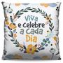 Imagem de Kit 4 Almofadas Decorativa com Refil Estampadas Moderno Com ZÍper Celebre Branco