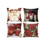 Imagem de Kit 4 Almofadas Decorativas 40X40 com Enchimento Natal