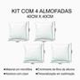 Imagem de Kit 4 Almofadas Decorativas Cheias 40x40cm Classica