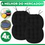 Imagem de Kit 4 Almofadas Futton Assento De Cadeira Sofa Confortavel Macio Futton C/ Fitas De Amarrar 40x40CM