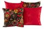 Imagem de Kit 4 Almofadas Jacquard Decorativas 40X40 Vermelho - 003