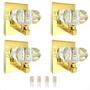 Imagem de Kit 4 Arandela Cristal K9 Dourado Cindy Lavabo Bet40 + Led