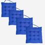 Imagem de Kit 4 Assentos Futton 40x40cm C/Fitas Para Amarrar Diversar Cores Futon Para Cadeiras Banquetas Almofadas 