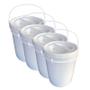 Imagem de Kit 4 Baldes Plásticos 12L com Tampa Rosca