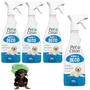 Imagem de Kit 4 Banho a Seco Cães Gatos 500ml Líquido Spray Hidrata