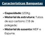 Imagem de Kit 4 Banquetas Altas Cromada com Encosto Assento Branco