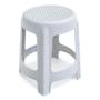 Imagem de Kit 4 Banquetas Banco Premium Rattan Branca 45x35 cm