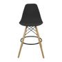 Imagem de Kit 4 Banquetas Charles Eames Eiffel Wood Design Base Fixa