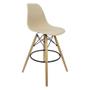 Imagem de Kit 4 Banquetas Charles Eames Eiffel Wood Design Base Fixa