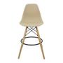 Imagem de Kit 4 Banquetas Charles Eames Eiffel Wood Design Base Fixa