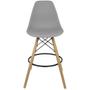 Imagem de Kit 4 Banquetas Charles Eames Eiffel Wood Design Base Fixa Madeira