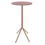 Imagem de Kit 4 Banquetas Liz + 1 Mesa Bistrô Nunno Industrial Ferro Bronze MDF Rosa - Ahazzo Móveis