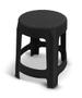 Imagem de Kit 4 Banquetas Rattan Premium Preta 35x45cm 25618 Arqplast