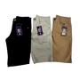 Imagem de Kit 4 Bermudas Social brim Lisa masculina Sarja Juvenil Com Lycra atacado